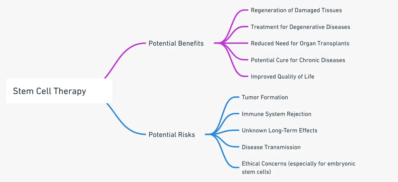 Benefícios e riscos potenciais da terapia com células-tronco